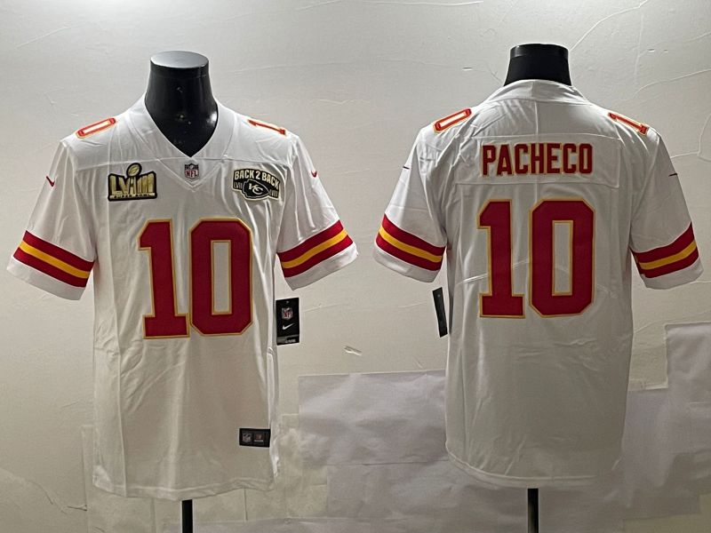 Men Kansas City Chiefs #10 Pacheco White Second generations 2025 Nike Limited NFL Jersey style 2